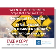 HPG-17.5 - 2017 Edition 5 - Awake - "When Disaster Strikes - Steps That Can Save Lives" - Table